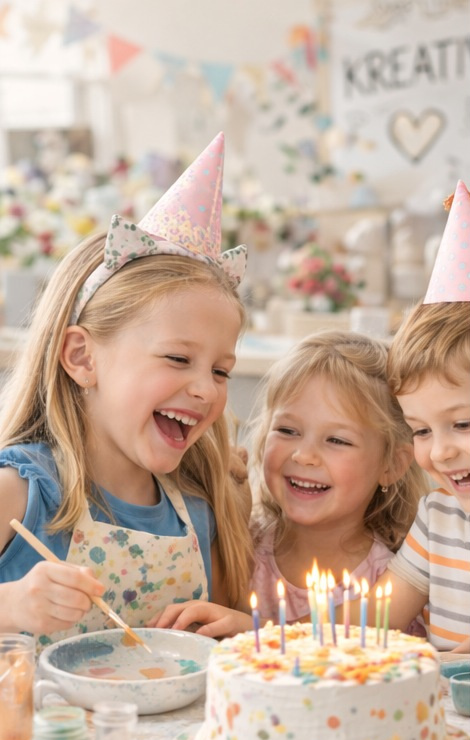 Kindergeburtstag mit Keramik Workshop